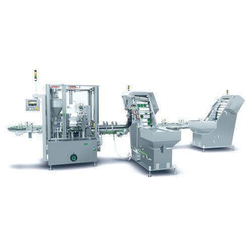 Riempitrice tappatrice a moto intermittente - MV545 - Marchesini Group - automatica / per prodotti farmaceutici / per crema cosmetica
