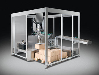 Pallettizzatore dall'alto - PEWO-pal 6.1 - Pester Pac Automation - robotizzato / per casse / piccolo