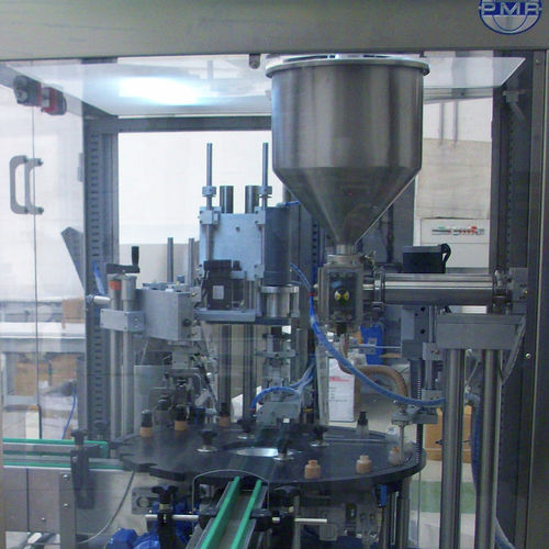 Riempitrice chiuditrice monoblocco - MFC - PMR System Group - volumetrica / per prodotti cosmetici / automatica