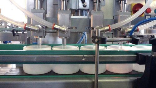 Riempitrice tappatrice etichettatrice automatica - RTE4U - PMR System Group - per gelcoat / per liquido ad alta viscosità / per vasetti
