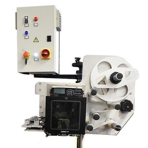 Stampante-applicatore di etichette per applicazione laterale - PN - PMR System Group - per applicazione sulla parte superiore del prodotto / per prodotti cosmetici / per sacchi