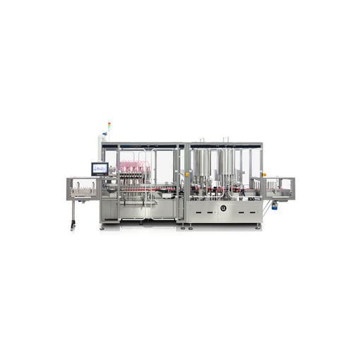 Riempitrice tappatrice automatica - LF series - Romaco Group - per liquidi / per prodotti farmaceutici / per flaconi