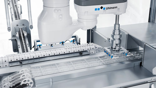 Alimentatore flessibile - SyPro - Uhlmann Pac-Systeme GmbH & Co. KG - per prodotti farmaceutici / per siringhe / automatico