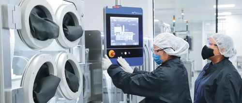 Isolatore di confinamento classe II - Uhlmann Pac-Systeme GmbH & Co. KG - per confezionamento farmaceutico / da terra