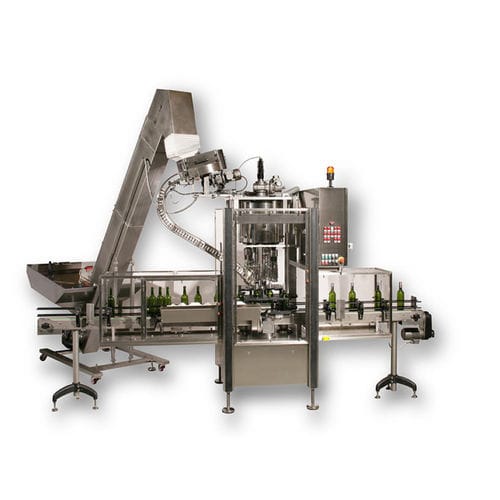 Incapsulatrice-crimpatrice-etichettatrice con sigillatura a rulli - Zalkin - rotativa / automatica / per alluminio