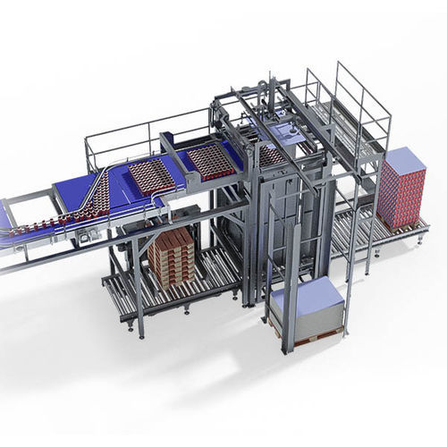 Depallettizzatore per insufflazione - VEGA120B  - TMG Impianti S.p.a. - di lattine per prodotti alimentari / per l'industria alimentare e delle bevande / per bottiglie