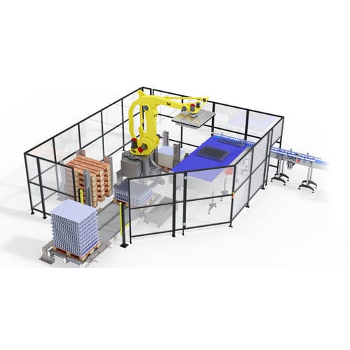 Depallettizzatore robotizzato - FLEXROBOT - TMG Impianti S.p.a. - di lattine per prodotti alimentari / per l'industria alimentare e delle bevande / per contenitori in vetro