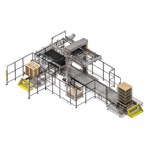 Depallettizzatore automatico - VEGA 120A - TMG Impianti S.p.a. - a colonna / per insufflazione / per l'industria alimentare e delle bevande
