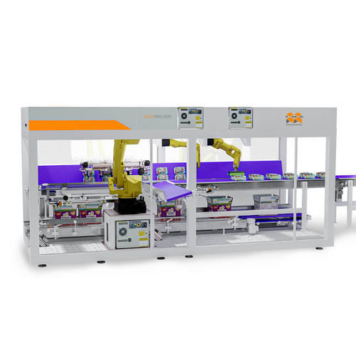Incassatrice robotizzata - FLEX - TMG Impianti S.p.a. - verticale / interamente automatica / per l'industria agroalimentare