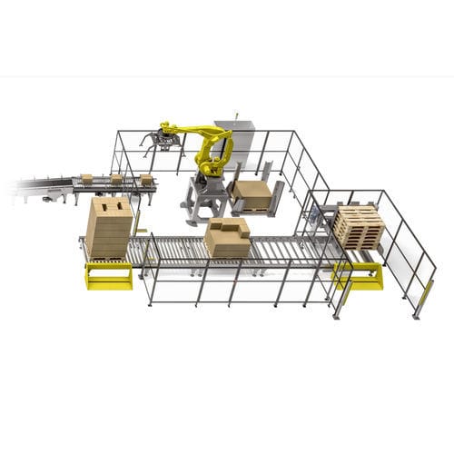 Pallettizzatore per lattine - FLEXROBOT - TMG Impianti S.p.a. - robotizzato / per vaschette / per cartoni