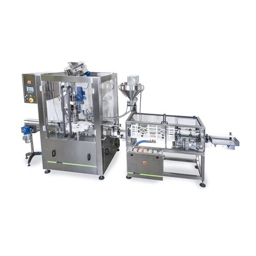 Sciacquatrice riempitrice chiuditrice per l'industria agroalimentare - MRT 12 - SEVEN FLUSS S.r.l. - automatica / monoblocco / volumetrica