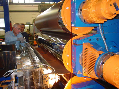 Linea di estrusione 3 strati - ICMA San Giorgio - di lastre / per WPC