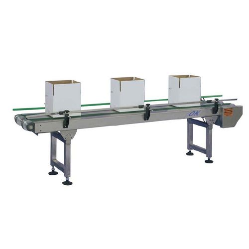 Trasportatore a nastro - M800 Series - OK International - a rulli motorizzati / orizzontale / inclinato