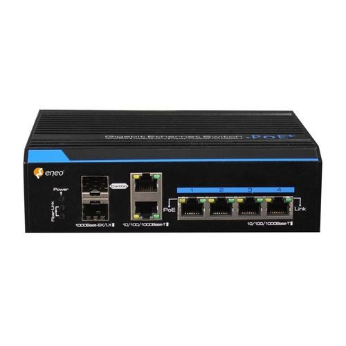Switch Ethernet gigabit - IAM-5SE1004MUC - eneo - non gestibile / 4 porte / su guida DIN