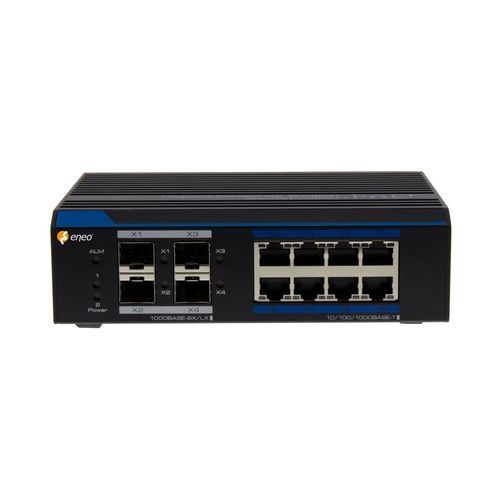 Switch Ethernet gestibile - IAM-5SG1008MMB - eneo - 8 porte / gigabit / su guida DIN