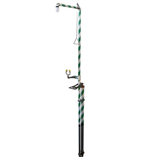 Doccia di sicurezza da terra - MB 310/20 series - Matcon B.V. - con lavaocchi/lavafaccia / da esterno / automatica