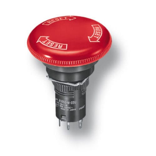 Interruttore a fungo - A165E series - Omron Electronics GmbH - unipolare / ad innesto rapido / di sicurezza