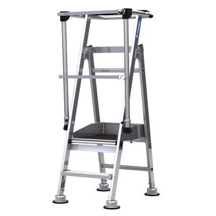 Scala da appoggio in alluminio - STABIL - TUBESCA - a piattaforma / a scomparsa / per scaffalature