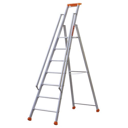 Scaletta su piedistallo - MP PRO - TUBESCA - in alluminio anodizzato / 10 gradini / 12 gradini
