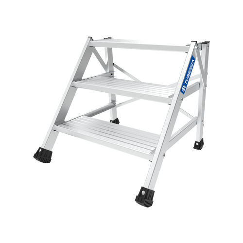 Scaletta su piedistallo - STEPIUM - TUBESCA - in alluminio / 2 gradini
