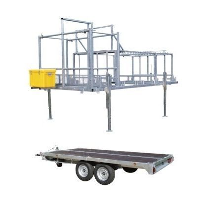 Rimorchio per contenitore - R200 ROLLER - TUBESCA - per attrezzatura industriale / a 2 assi / compatto