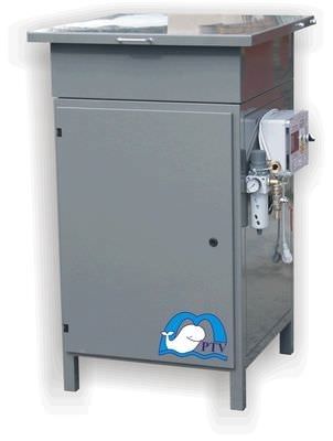 Serbatoio di stoccaggio - 800 x 800 x 1 200 mm | - PTV spol. sr.o. - dell'abrasivo / per tagliatrice a getto d'acqua / in metallo