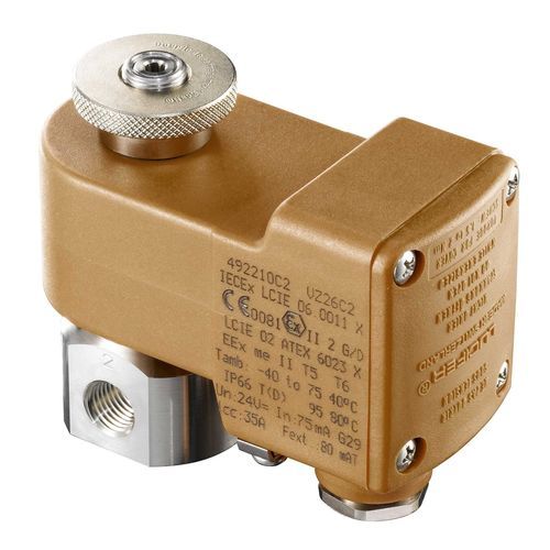 Elettrovalvola a comando diretto - V series - Parker Fluid and climate Controls Europe - a 3/2 vie / normalmente chiusa / per acqua