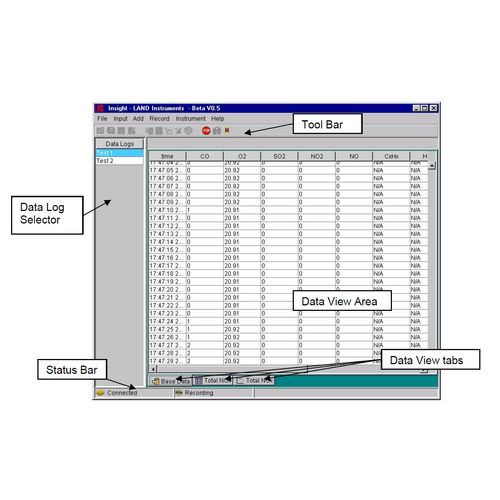 Software di acquisizione dati - Insight - Ametek Land - di analisi statistica / registratore di dati / per rilevatore di gas
