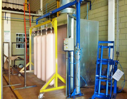 Banco di prova di pressione - Cym Materiales - controllato da PLC / per bombola di GNC / idraulico