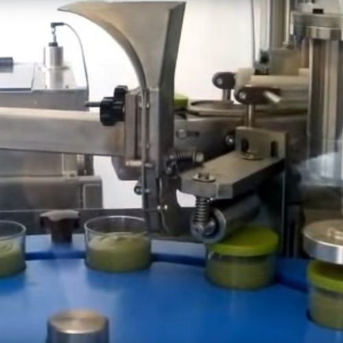 Riempitrice chiuditrice automatica - MONO 50 - Telm srl - per prodotti alimentari / rotativa / volumetrica