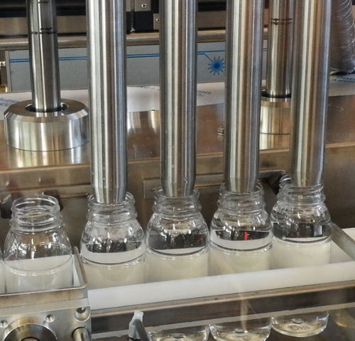 Riempitrice tappatrice volumetrica - LINE 117 - Telm srl - lineare / rotativa / 4 teste