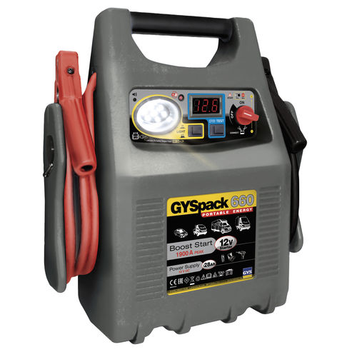 Caricatore avviatore di batteria per moto - GYSPACK 660 - GYS - per automobile / 12 V / portatile