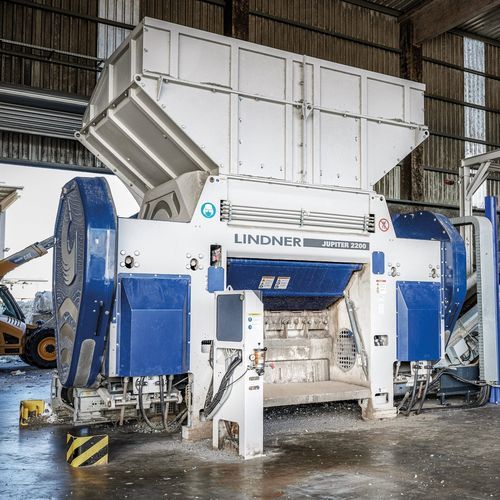 Trituratore a risparmio energetico - JUPITER - Lindner Recyclingtech GmbH - primario / monoalbero / per rifiuti solidi sfusi