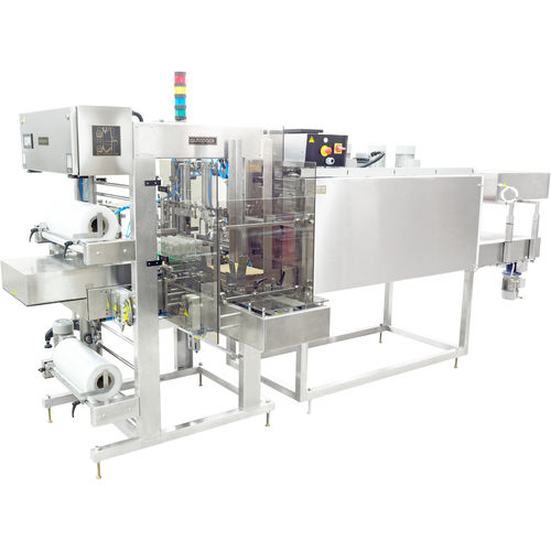 Fardellatrice automatica - SLC - Autopack Co., Ltd. - per bottiglie in plastica / con barra saldante / per film termoretraibile