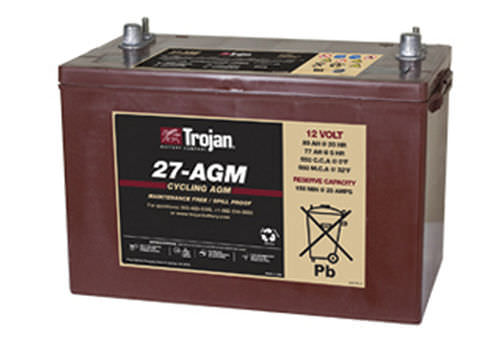 Batteria AGM - 27-AGM - Trojan Battery Company - a blocco / 12 V / deep cycle