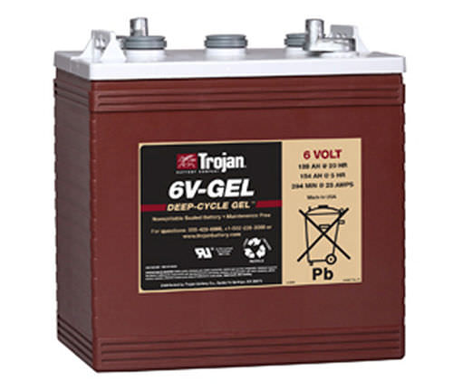 Batteria piombo gel acido - 6V-Gel - Trojan Battery Company - a blocco / deep cycle