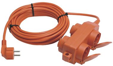 Cavo di estensione di alimentazione elettrica con multipresa - 16 A, 230 V, 10 m - as - Schwabe GmbH