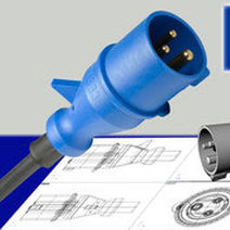 Spina elettrica IP44 - M220.6 - Müller Plastik GmbH - resistente agli spruzzi / 3 poli / CEE