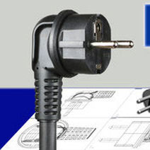 Spina elettrica IP44 - M09B - Müller Plastik GmbH - resistente agli spruzzi / 2 poli / CEE