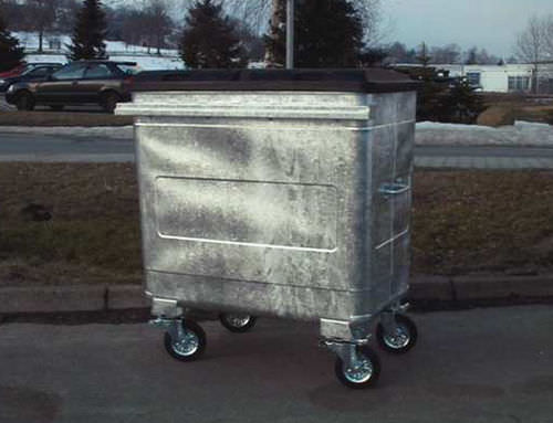Cassonetto in acciaio galvanizzato - MGBS series - Engels Manutention et Environnement - per scarti industriali / 4 ruote