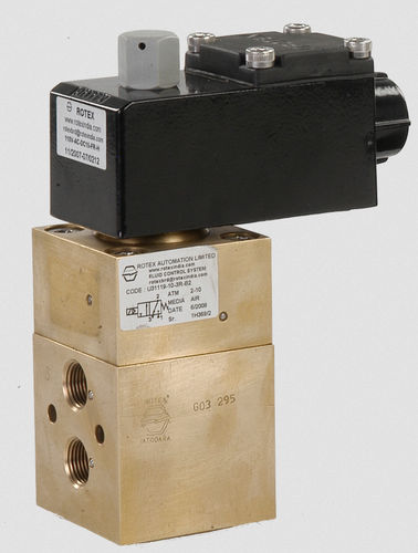 Elettrovalvola a comando assistito - P3003V01 - Rotex Automation Limited - a 3 vie / normalmente aperta / per gas