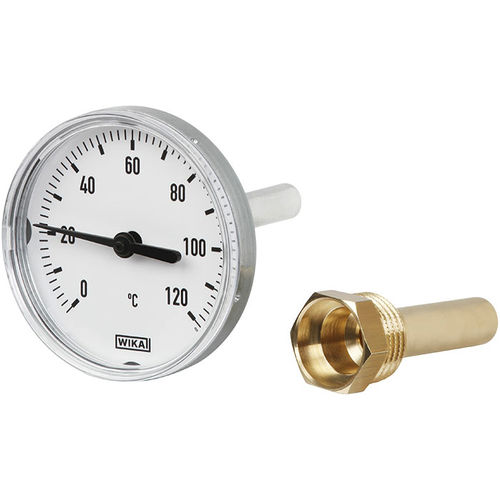 Termometro bimetallico - A43 series - WIKA Alexander Wiegand SE & Co. KG - con quadrante / ad inserimento / per acqua calda