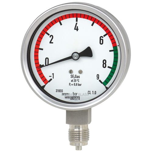 Manometro con quadrante - GDI-100 - WIKA Alexander Wiegand SE & Co. KG - filettato / in acciaio inossidabile / a tubo Bourdon