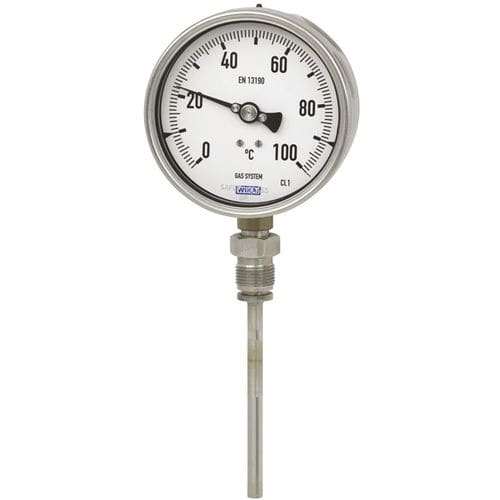 Termometro a dilatazione di gas in bulbo - 73 series - WIKA Alexander Wiegand SE & Co. KG - con quadrante / IP65 / ad inserimento