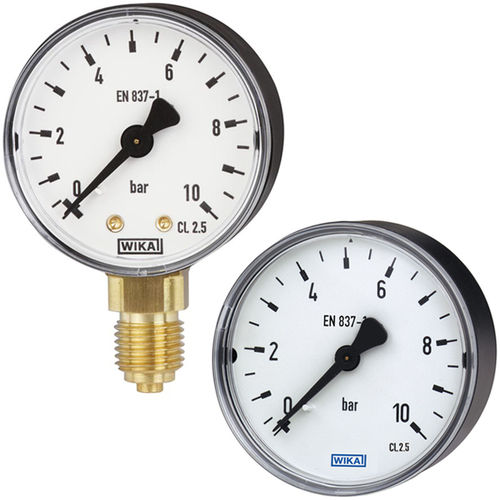 Manometro con quadrante - 111.10 - WIKA Alexander Wiegand SE & Co. KG - con flangia / a tubo Bourdon / per gas
