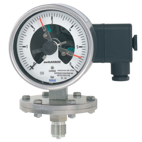 Manometro con quadrante - PGS43.1 series - WIKA Alexander Wiegand SE & Co. KG - filettato / in acciaio inossidabile / PTFE