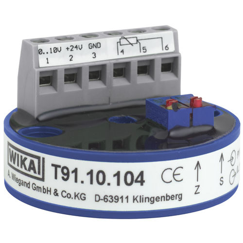 Trasmettitore di temperatura su testa di sonda - T91.1 series - WIKA Alexander Wiegand SE & Co. KG - Pt100 / Pt1000 / 2 cavi
