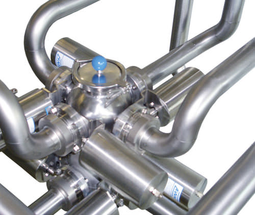 Valvola a sfera - Armaturenwerk Hötensleben GmbH - a comando pneumatico / di trasferimento