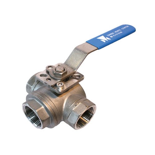Valvola a sfera - 1612 - T - Dansk Ventil Center A/S - a leva / femmina / a T