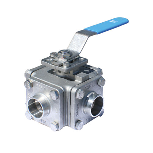 Valvola a sfera - 1715 - L - Dansk Ventil Center A/S - a leva / in acciaio inossidabile / a 3 vie